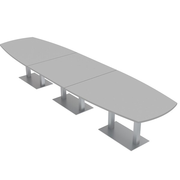45 in W, 166 in L, 29 in H, Engineered Wood Top, Grey